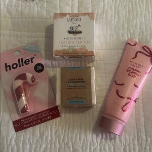 Victoria's Secret Lotion, Goat Milk soap, Holler shower bomb